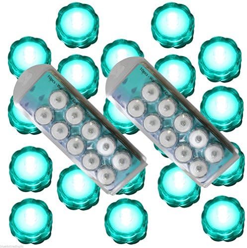 Submersible Waterproof Battery LED Tea Light Wedding Decor' Turquoise 20 Pack(we carry many colors)