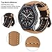 VIGOSS Leather Strap Compatible with Galaxy Watch 46mm Bands/Gear S3 Frontier Band Men 22mm Premium Vintage Crazy Horse Bracelet Replacement for Samsung Galaxy Watch 46mm/Gear S3 Smartwatch Brown