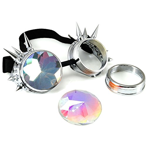 4 Rainbow+Crystal+Steampunk+Glasses+Adjustable