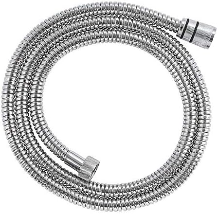 GROHE Rotaflex - metal shower hose (1500mm, heat-resistant up to 75°C, kink-resistant), chrome, 28417000, Grey (Chrome) - Image 4
