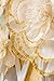 Handcrafted Flowers,Crepe Paper Flowers,Large Paper Flowers,For Baby Nursery Home Decor,Baby Shower,Nursery Wall,Wedding Backdrop,Wall Decor，Archway Decor(Gold flash Powder Edge Flowers Set of 5