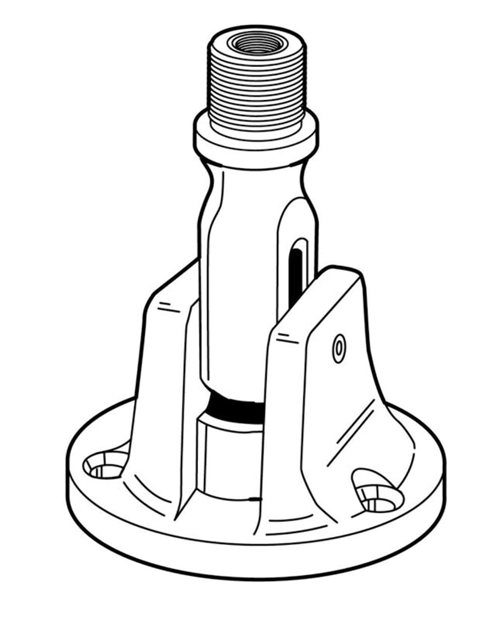 Shakespeare 495-B Lift ‘N Lay Plastic Mount - White