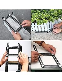fsdualwin universal angularizer regla, regla de Upgraded de aleación de aluminio Multi Funcional, ángulo de Full Metal Multi Herramienta de medir perfecto para handymen, Constructores, artesanos, Carpinteros, techador, tilers, grea