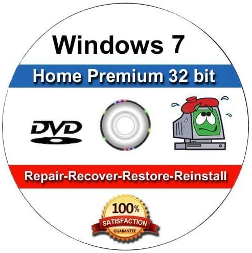 Windows 7 Home Premium 32-Bit Install | Boot | Recovery | Restore &amp; Repair DVD Disk