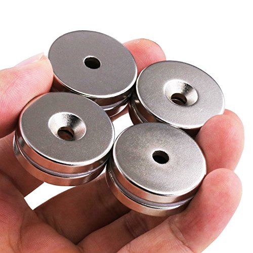 LOVIMAG 1.26 inch x 0.2 inch Neodymium Disc Countersunk Hole