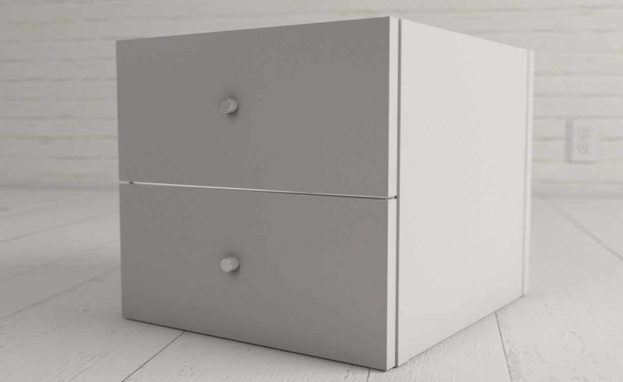 PANYL Self-Adhesive Wrap for IKEA KALLAX Drawer Inserts (Set of 2) - Solid Colors