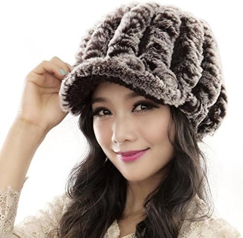 Handmade Hat, ღ Ninasill ღ Exclusive Warm Caps Female Headgear (Coffee)