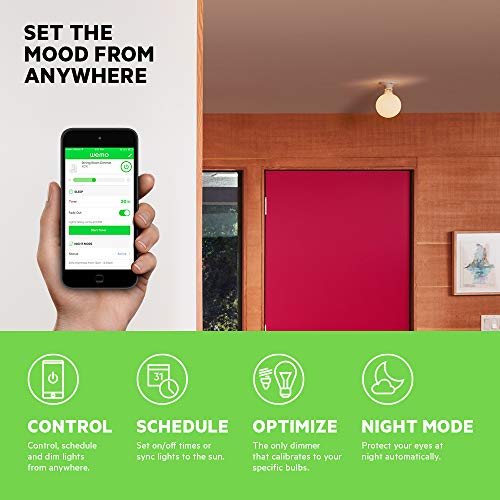 WeMo (F7C059) Dimmer Wifi Light Switch, Works with Alexa, the Google