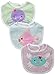 Baby Aspen, Beach Buddies 3-Piece Bib Gift Set, Pink/Purple/Green, 0-9 Months