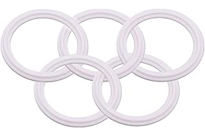 DERNORD PTFE (Teflon) Tri-Clamp Gasket O-Ring - 1.5 Inch Style Fits OD 50.5MM Sanitary Pipe Weld Ferrule (Pack of 5)