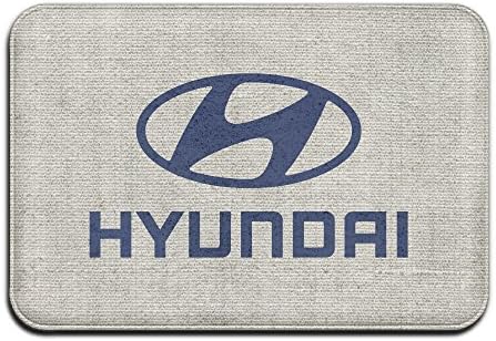 South Korea Seoul Car Brand Hyundai Non-Slip In/outdoor Doormats 4060 White