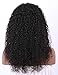 Chantiche Soft Curly 360 Lace Frontal Wig with Baby Hair and High Ponytail Brazilian Virgin Human Hair Customized 360 Lace Full Wigs with 150% Heavy Density for Women 16inches Natural Color