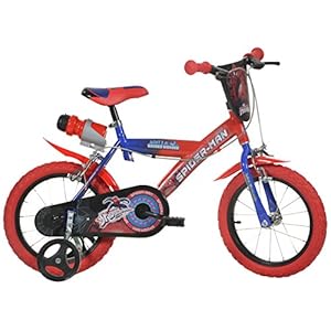 Spiderman Spiderman Kinderfiets voor jongens, 14 inch, originele licentie, kinderfiets met steunwielen, de fiets van…