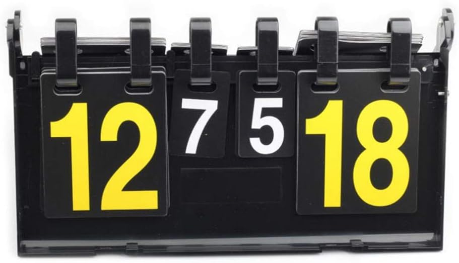 bozitian Sport Scoreboard Score Flipper Portable Table Top For Basketball Baseball Football Volleyball Table Tennis Scorekeeper Timer Plastic Scoreboard