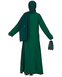 Zofocy Solid Color Women Abaya Modest Muslim Prayer