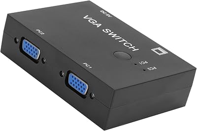 Bewinner 2-In-1-Out VGA Switch Box 1920x1440 Splitter Adapter for PC Laptop