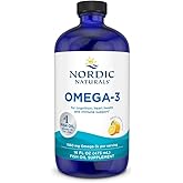 Nordic Naturals Omega-3, Lemon Flavor - 16 oz - 1560 mg Omega-3 - Fish Oil - EPA & DHA - Immune Support, Brain & Heart Health, Optimal Wellness - Non-GMO - 96 Servings