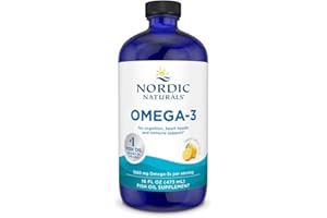 Nordic Naturals Omega-3, Lemon Flavor - 16 oz - 1560 mg Omega-3 - Fish Oil - EPA & DHA - Immune Support, Brain & Heart Health, Optimal Wellness - Non-GMO - 96 Servings
