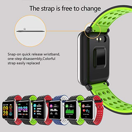 Insaneness Smart Bracelet-Heart Rate Monitor,Blood Pressure Fitness Tracker IP67 Waterproof Smart Pedometer for Kids, Women and Men (Sliver)