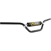 RUTU Motorcycle Handlebars 7/8 Inch,Upgraded Universal ATV Handle Bar with Crossbar Pad Mid-Rise Mini Bike Pit Bike Handlebar