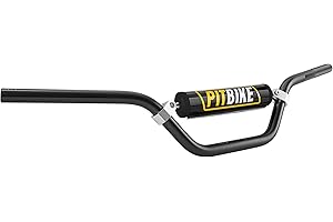 RUTU Motorcycle Handlebars 7/8 Inch,Upgraded Universal ATV Handle Bar with Crossbar Pad Mid-Rise Mini Bike Pit Bike Handlebar