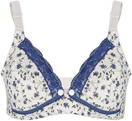 UUGULO Maternity Nursing Bra Wirefree Front Button Cotton Breastfeeding Bras Underwear