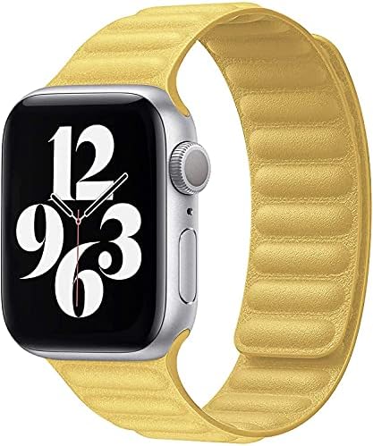 Leather Link Loop Band Size 42/44 mm Magnetic Closure For apple