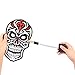 Sound Reactive LED Mask Sound Activated for Festival,Party,Halloween,Carnivals,Dance Ball,Masquerades,Cosplay DJ Mask（Skull）