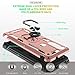 Compatible for Moto One Action Case, Moto P40 Power Case with HD Screen Protector, Gritup Military-Grade Protective Phone Case with Magnetic Kickstand Ring for Moto One Action / P40 Power Rose Gold