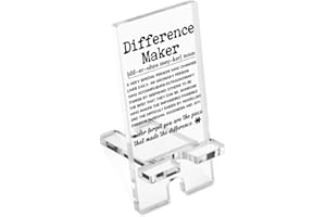 FOKCBOCM Thank You Appreciation Gifts for Employee Mentor Social Worker Teacher Nurse Friends Sis, Going Away Gift Retirement Gift for Coworker Boss Employee, Difference Maker Gift Phone Stands-DX199