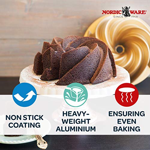 Nordic Ware Platinum Collection Heritage Bundt Pan & Blossom Bundt Pan