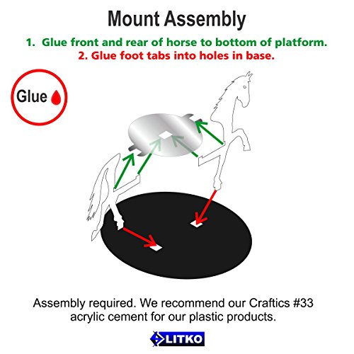Warhorse, Character Mount Marker, Grey, 50mm Circle Base (1)