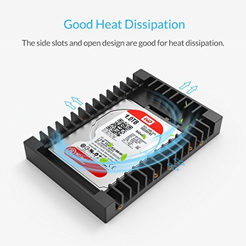[Update Version] ORICO 2.5" to 3.5" Hard Drive Adapter Converter Mounting Frame Tray for 7 / 9.5 / 12.5mm 2.5 Inch HDD / SSD with SATA III Interface