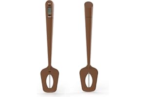 Gonetre Digital Spatula Thermometer Kitchen Digital Candy Thermometer Silicone Cooking Spatula with Thermometer for Chocolate