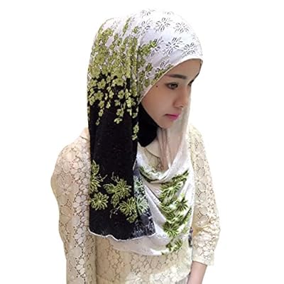 Ababalaya Womens' Flora Hollow Out Fashion Hijab Scarf Shawl Ababalaya Womens' Flora Hollow Out Fashion Hijab Scarf Shawl