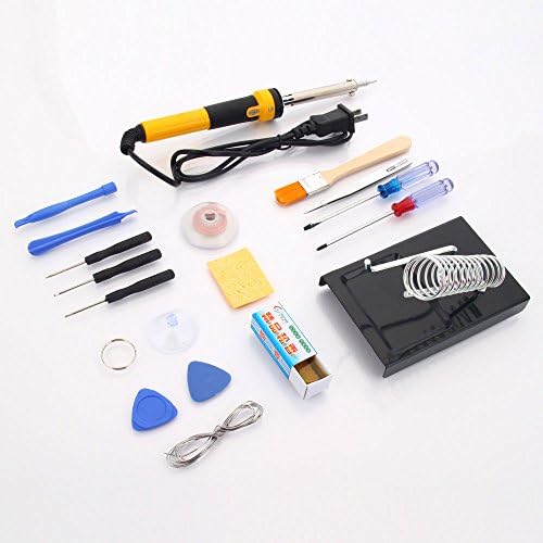 Soldering Iron Tips Rework Soldering Iron Welding Tools Set Kit with Stand Soldering Iron Tips FZ-18 Electric 110V 30W New