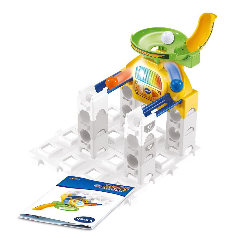 VTech Marble Rush Expansion Lights and Sounds Funnel - Interactive Marble Run Expansion Set with Funnel - Compatible with All Marble Rush Sets - For Children Aged 4-12 Years