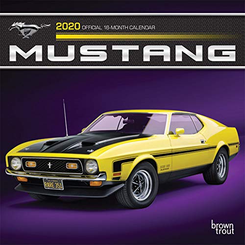 Mustang 2020 7 x 7 Inch Monthly Mini Wall Calendar with Foil Stamped Cover, Ford Motor Muscle Car by 