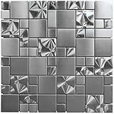 Stainless Steel Metal French Pattern Mosaic Tile for Kitchen Backsplash Wall (3