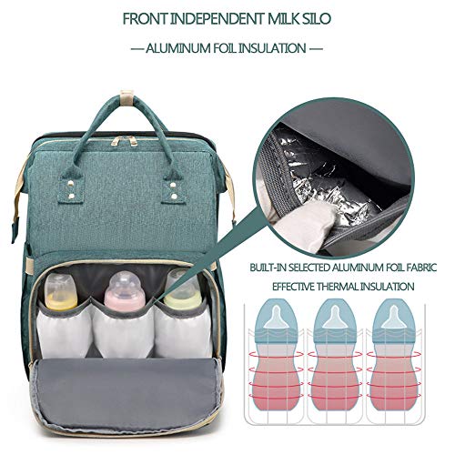 Diaper Backpack With Changing Bed Multifunctional Foldable Baby Bed