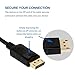 Moread Gold-Plated DisplayPort to VGA Adapter (Male to Female) - Black