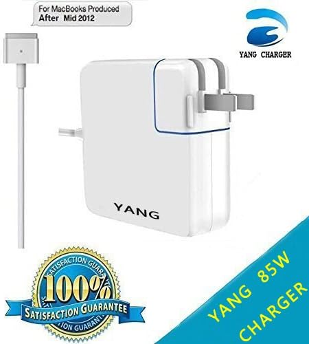 YANDOG AC Power Magsafe 2 85w Power Adapter for Macbook Pro 17/15/13/11-Inch-T-tip.Compatible with all MacBooks produced after mid 2012.