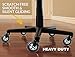 Lifelong Office Chair Wheels Replacement Rubber Chair Casters for Hardwood Floors and Carpet, Set of 5, Heavy Duty Office Chair Desk Casters for Chairs to Replace Office Chair Mats - Universal Fit