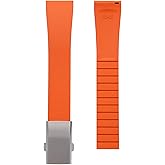 Fluororubber Watch Strap - Fast Release Cut-to-Size 19mm 20mm 21mm 22mm Watch Band with Buckle Soft Universal Waterproof Replacement Band Strap for Men Women