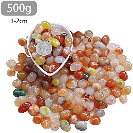 Libertry Fine Rain Stone Natural Pebbles Agate Stone Potted Garden Sidewalks Aquarium Cobblestone Colorful