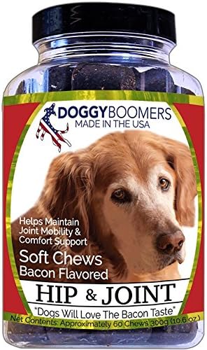 Doggie Boomers Hip and Joint Supplement for Dogs - Glucosamine w/Chondroitin MSM. ISO, GMP, NSF, NASC and NPA and Made in the USA.