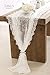 Ling's moment White Lace Tablecloth 60x120 Inches Wedding Table Runner Overlay Rustic Boho Wedding Reception Table Decor