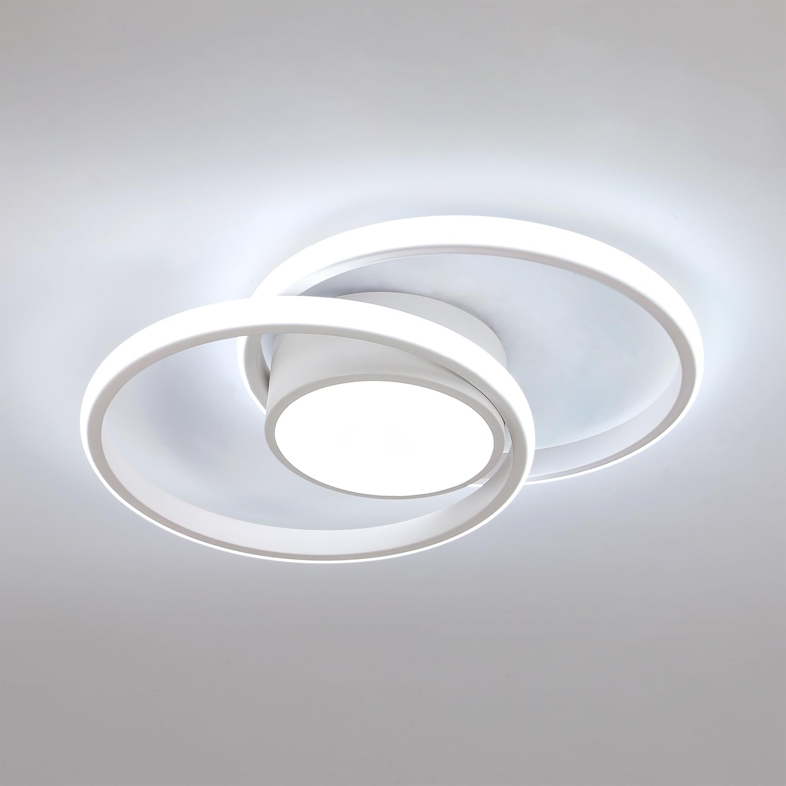 Comely LED Ceiling Lights, Modern LED Ceiling Lights 42W 3084LM, Cool White 6500K, Round Ceiling Lighting for Bedroom Hallway Balcony Corridor (White) (Dia 40cm)
