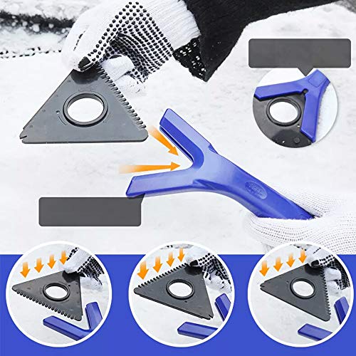 Raniaco Ice Scraper for Car Windshield 3-in-I Exchangeable Blade Car Snow Remover- Special Wiper Protector - Thumbnail 2
