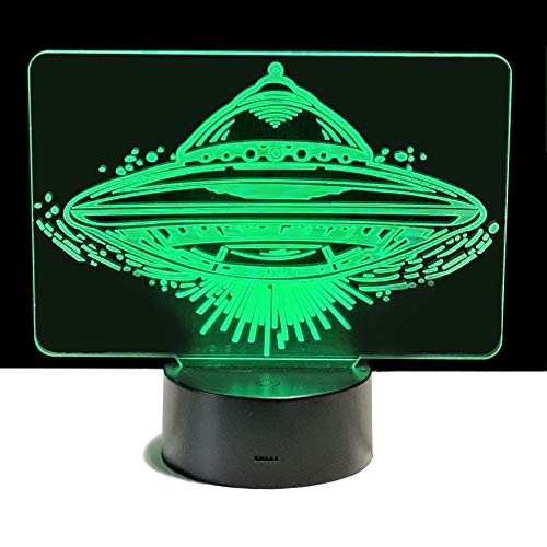 HEP Lifestyle UFO 3D Night Light | 3D Illusion Night Lamp | Gift for Kids | Night Light for Kids | F HEP Lifestyle UFO 3D Night Light | 3D Illusion Night Lamp | Gift for Kids | Night Light for Kids | F